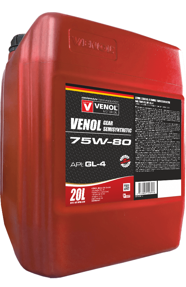 OLEJ PRZEKŁADNIOWY VENOL GEAR GL 4 75W80 SEMISYNTHETIC_20L